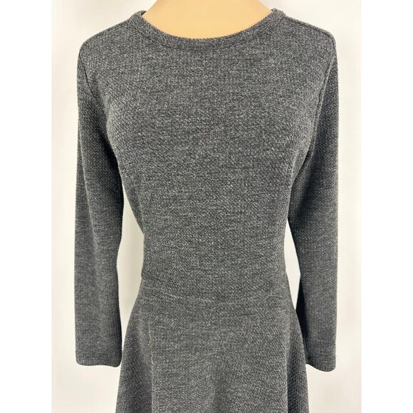 Collective Concepts Size Medium Sweater Dress Fit & Flare Princess Seams Gray - Picture 3 of 12